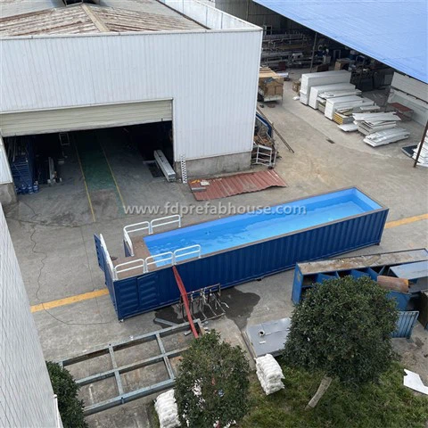 Nadzemní ocelová konstrukce přepravní kontejnerový bazén